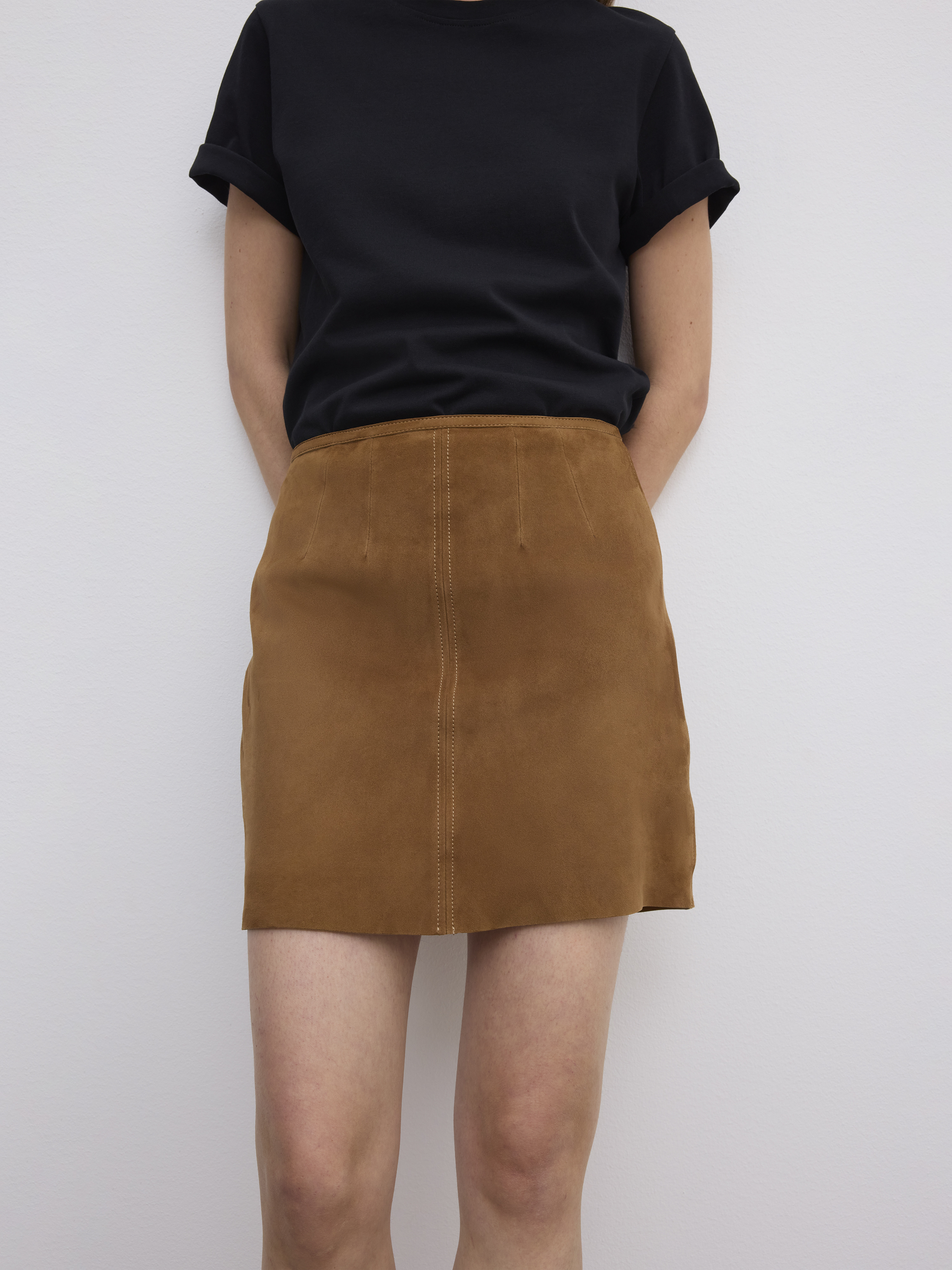 Suede Mini Skirt - 4