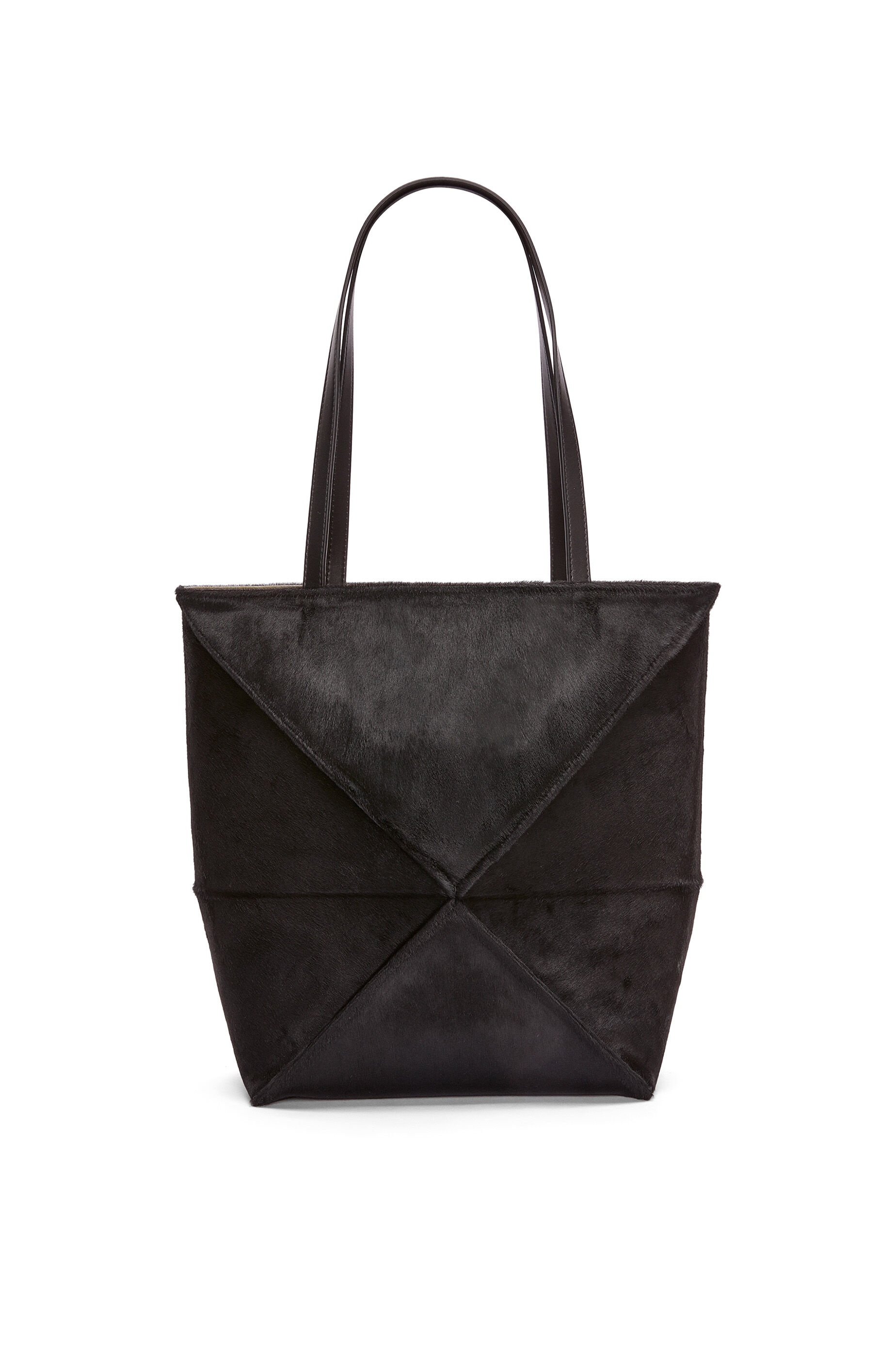 Puzzle Fold Tote in hairy calfskin - 6