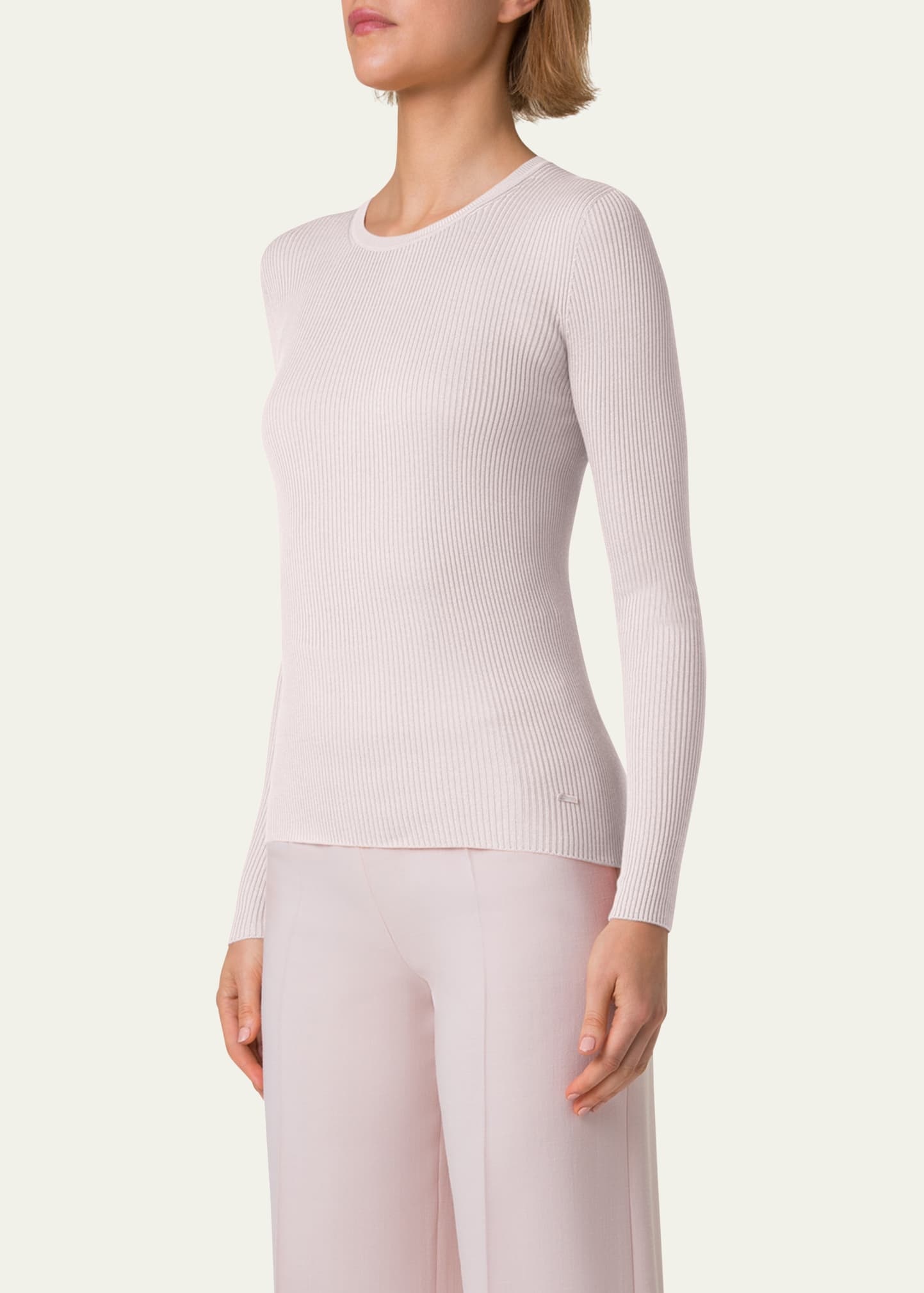 Fitted Rib-Knit Sweater - 4