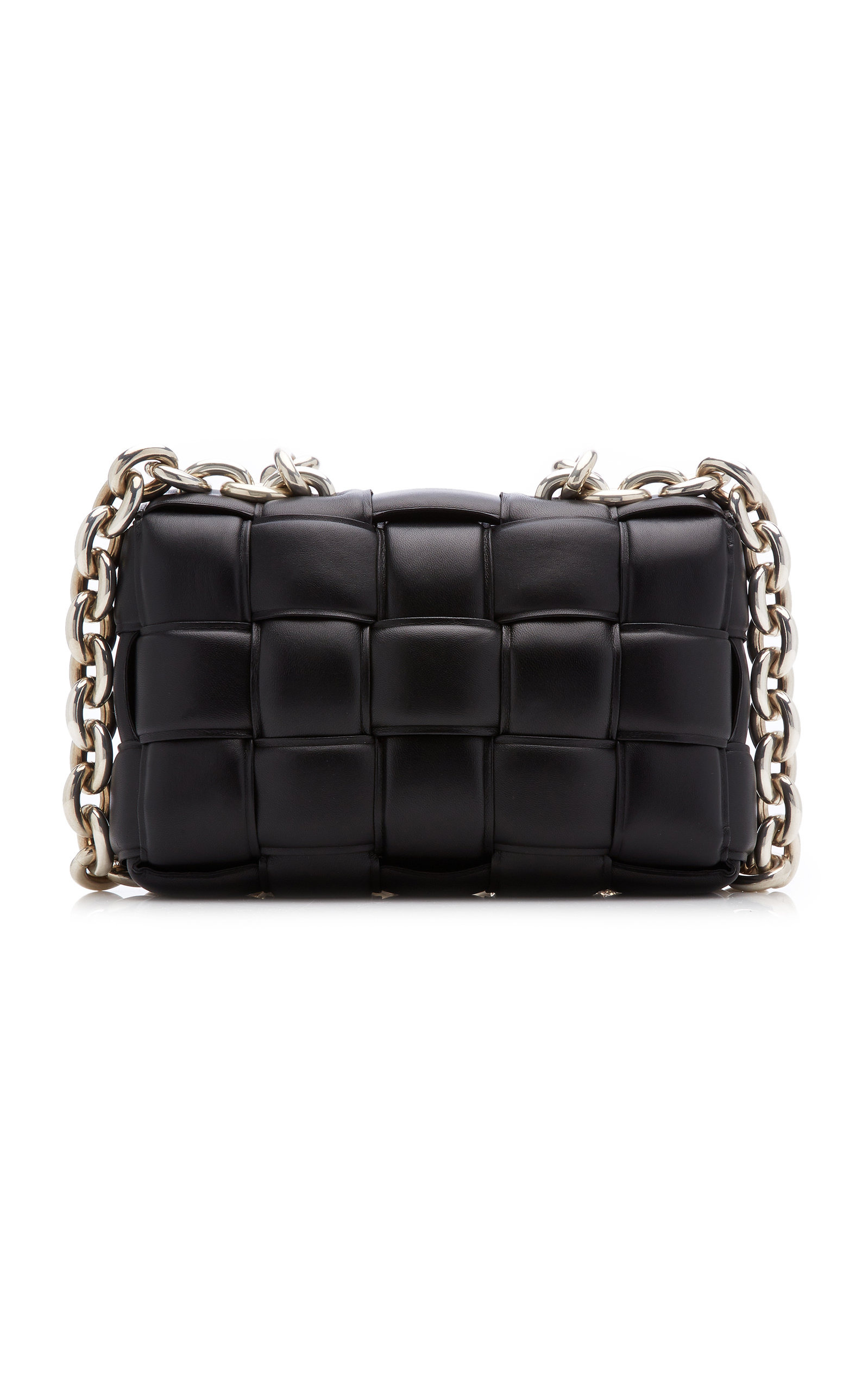 The Chain Padded Cassette Leather Bag black - 6