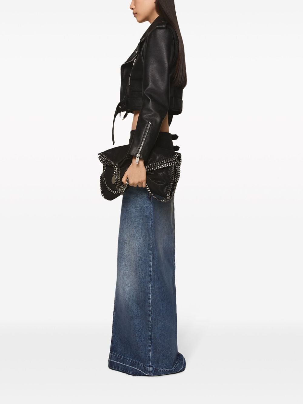 denim maxi skirt - 3
