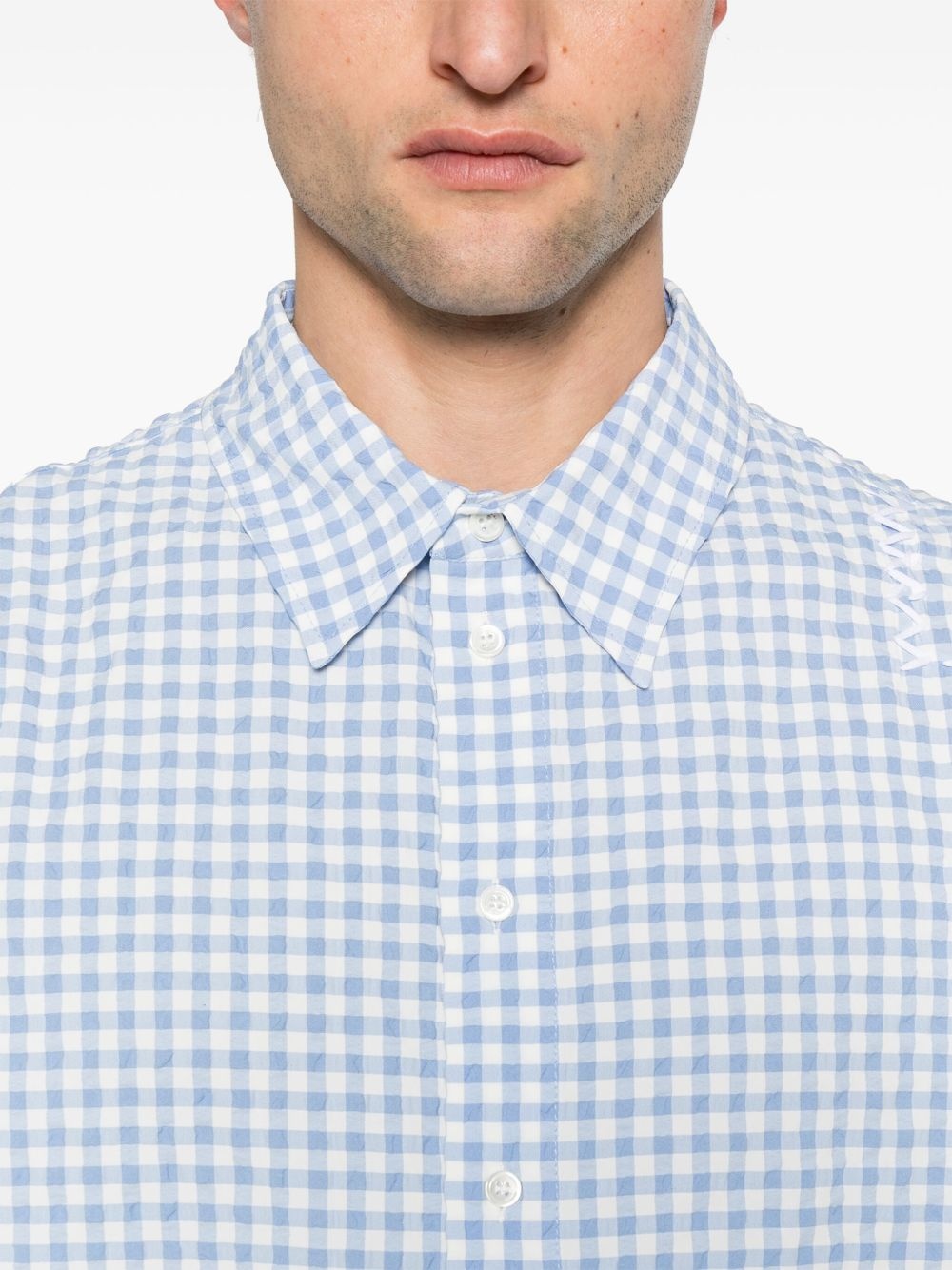 gingham-pattern shirt - 5