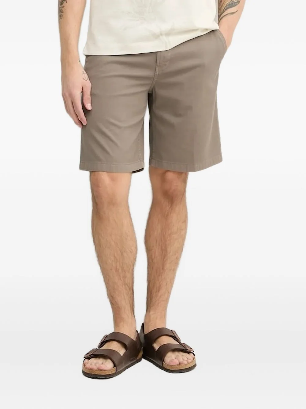 flat-front shorts - 1