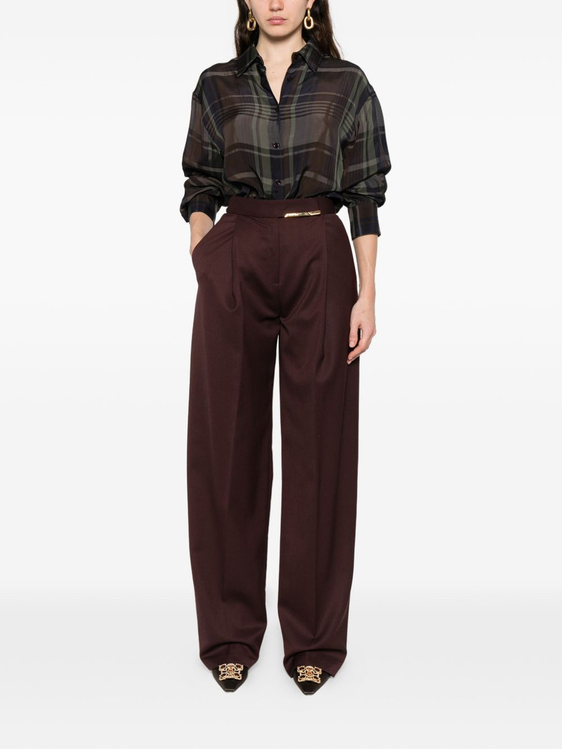 ELISABETTA FRANCHI pleated-front tailored trousers outlook