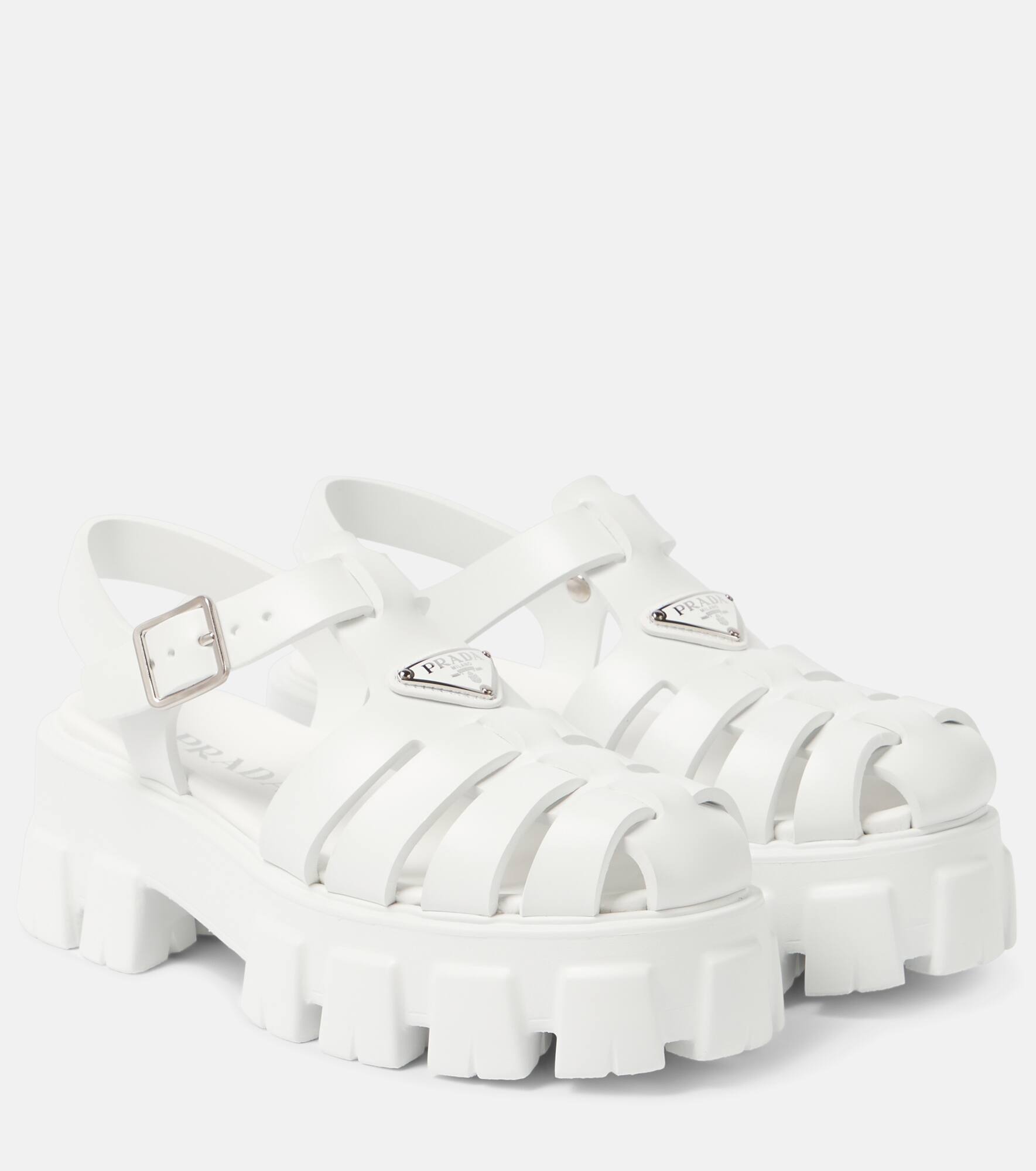 Monolith logo platform sandals - 1
