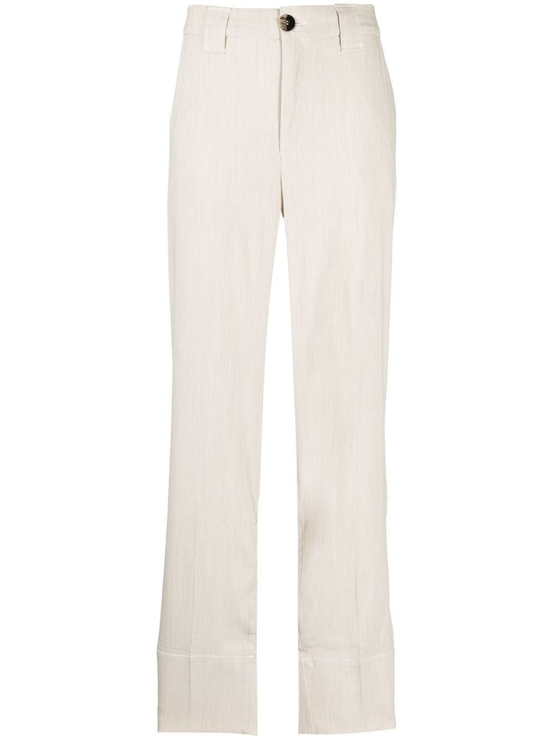 high-waisted straight-leg 바지 1