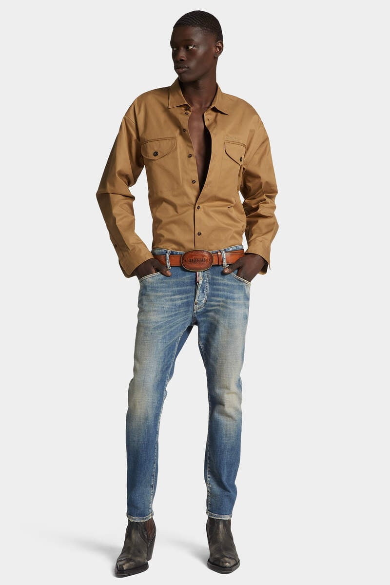 MEDIUM SANDY WASH SKATER JEANS - 3