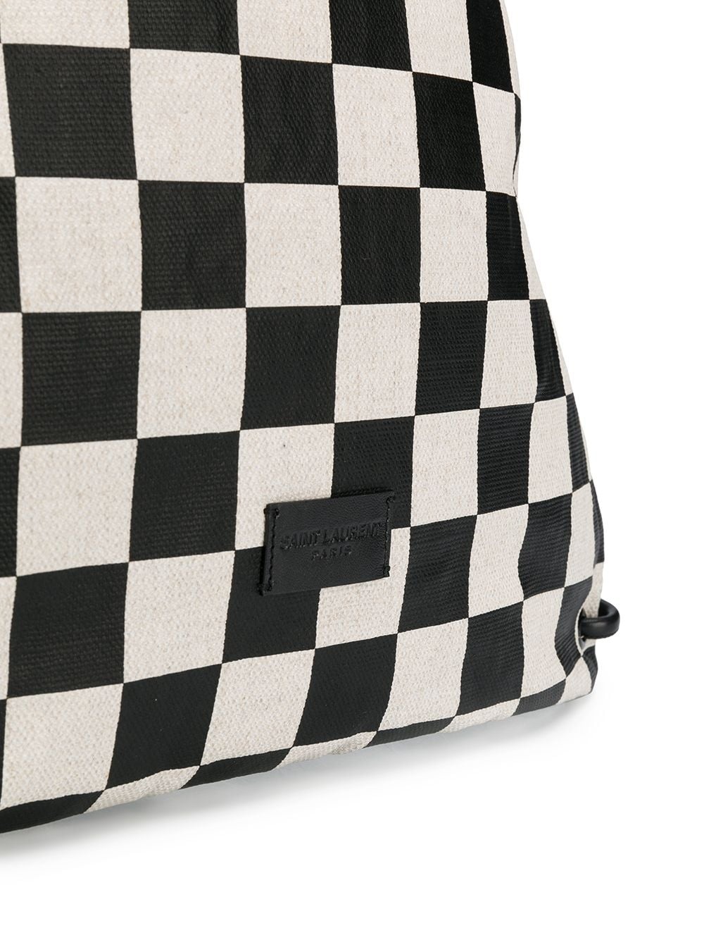 checked drawstring backpack - 4