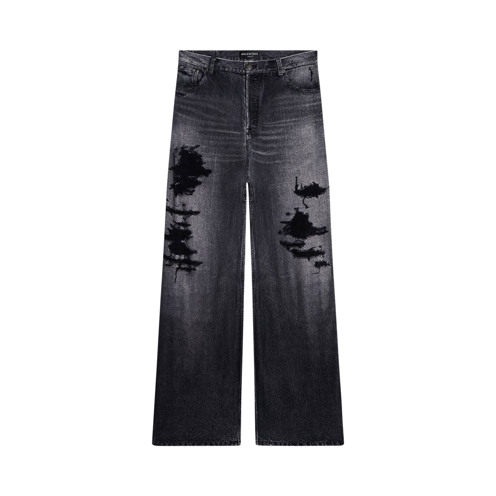 Balenciaga Trompe L'Œil Large Baggy Trousers 'Dirty Grey' - 1
