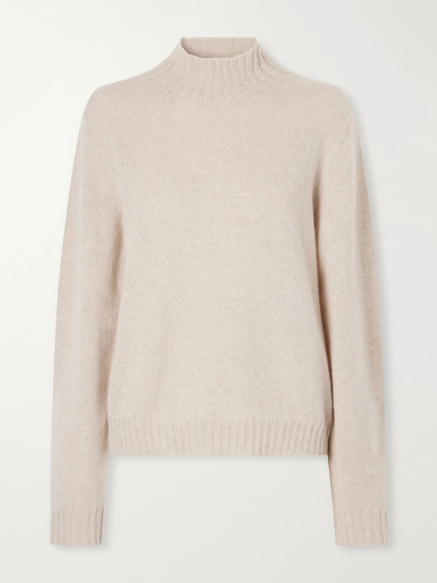 Kensigton cashmere turtleneck sweater Taupe - 1