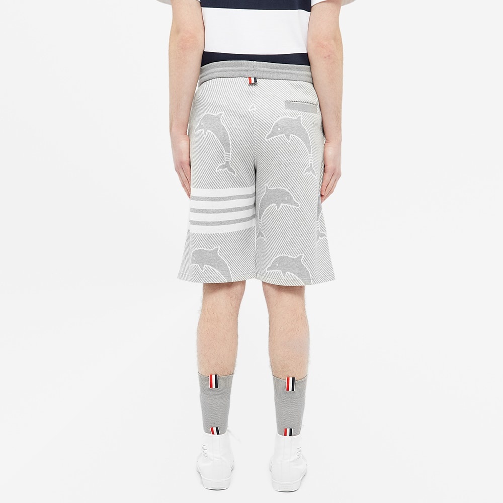 Thom Browne Dolphin Jacquard Four Bar Sweat Short - 5