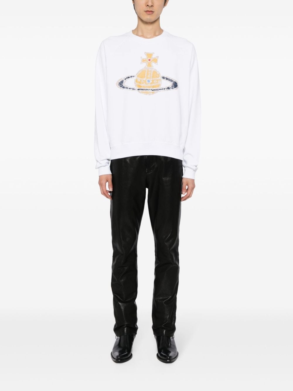 Orb-print cotton sweatshirt - 2