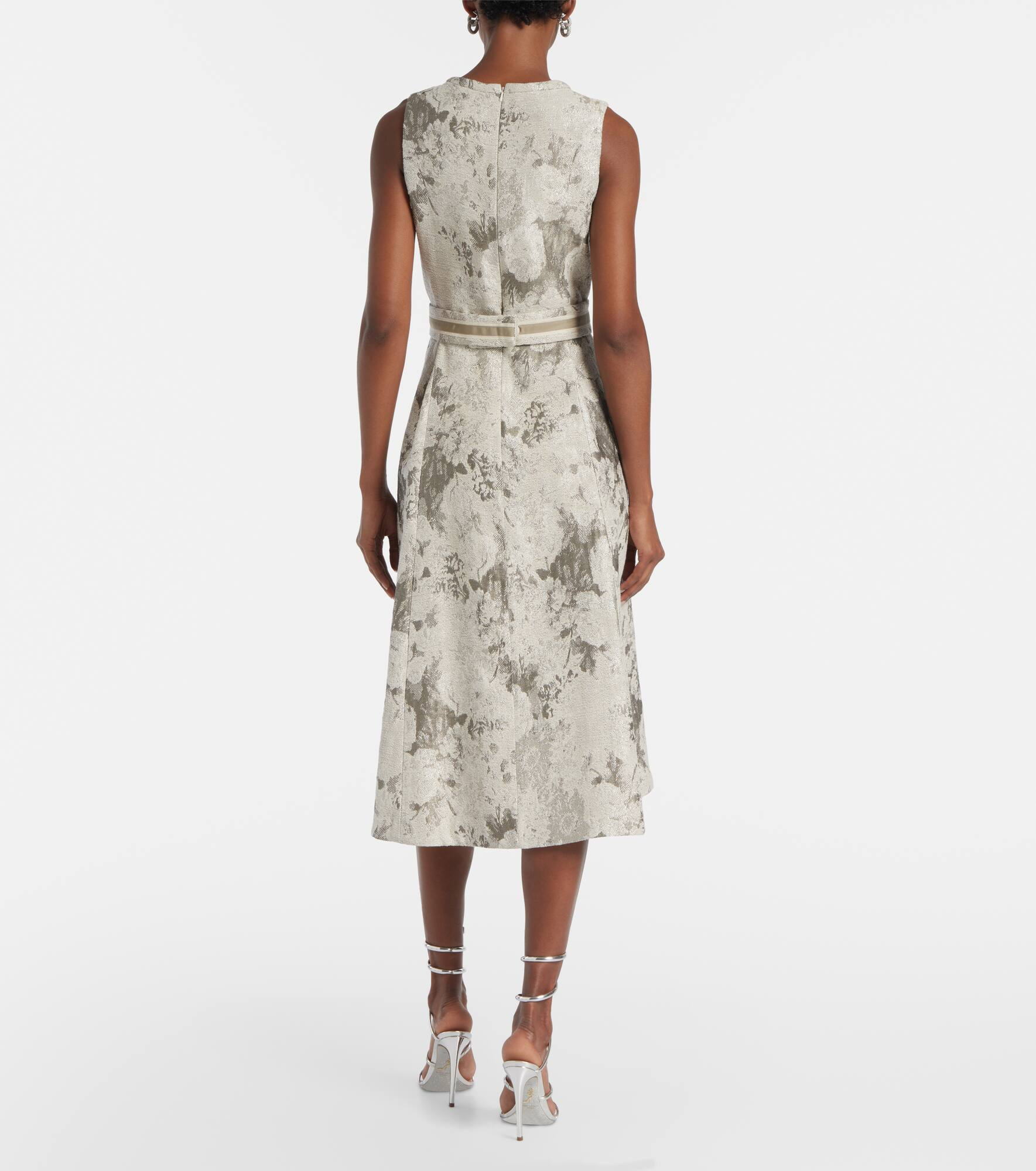 Cotton-blend jacquard midi dress - 3