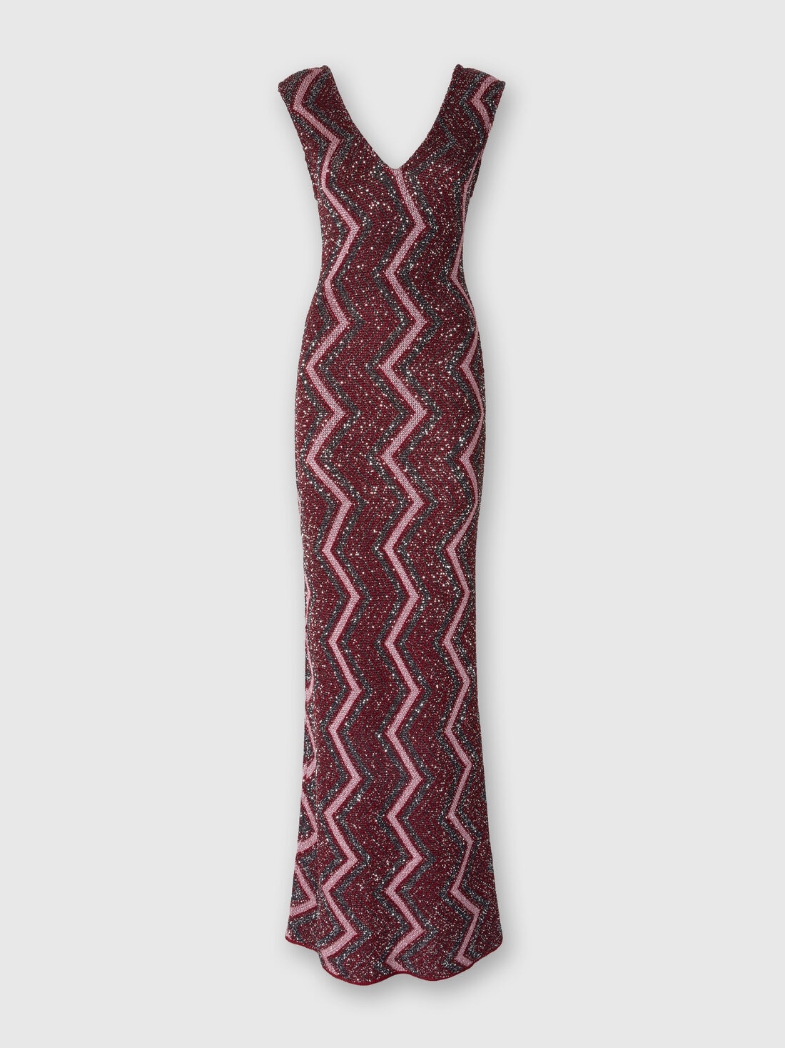 Missoni Long zig zag dress with plunging neckline and