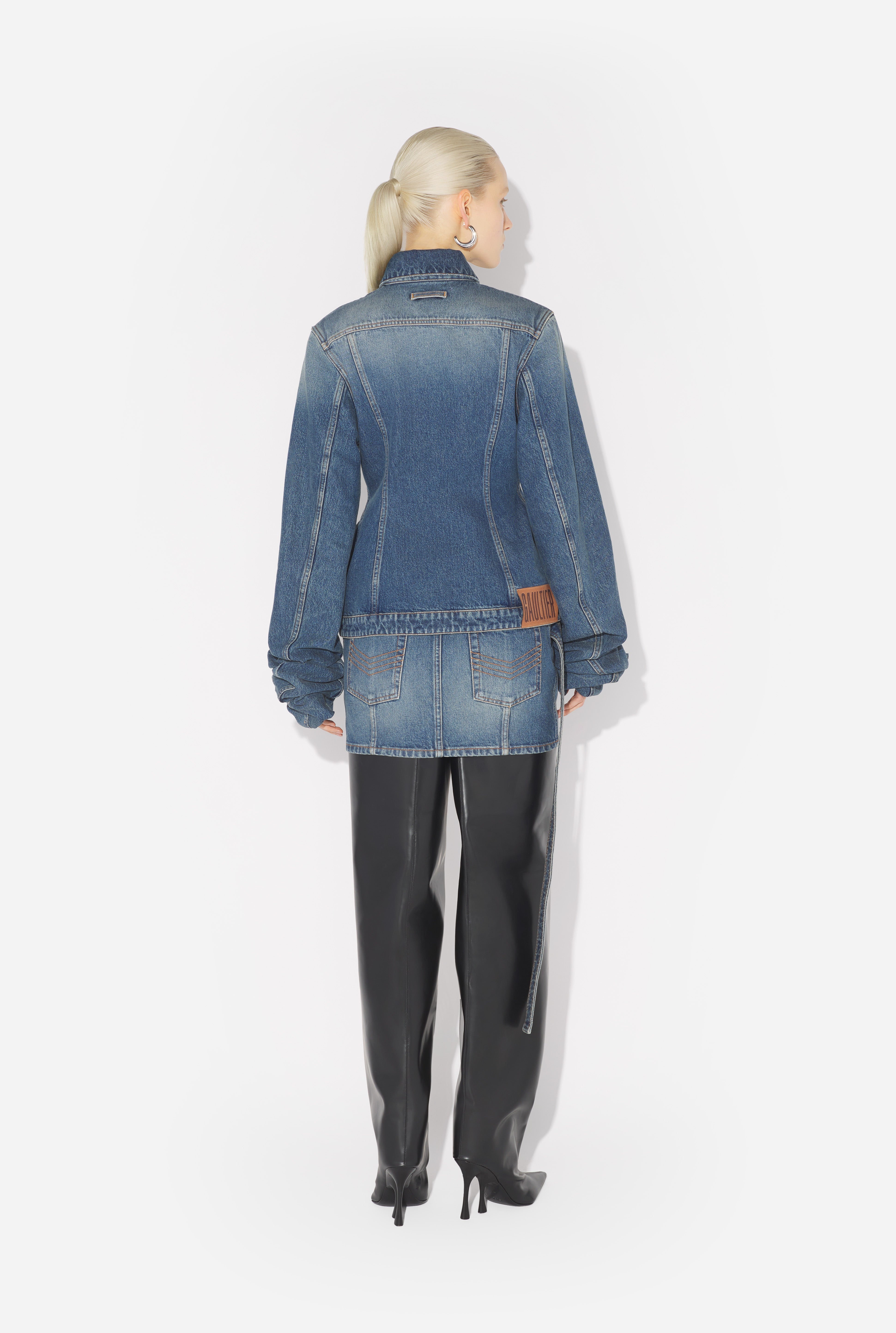 THE BLUE DENIM JACKET WITH OVERSIZED SLEEVES - 2