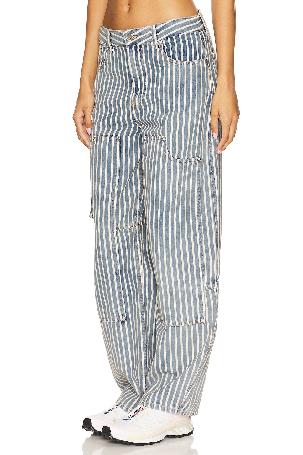 Light Stripe Denim Carpenter Jeans - 3