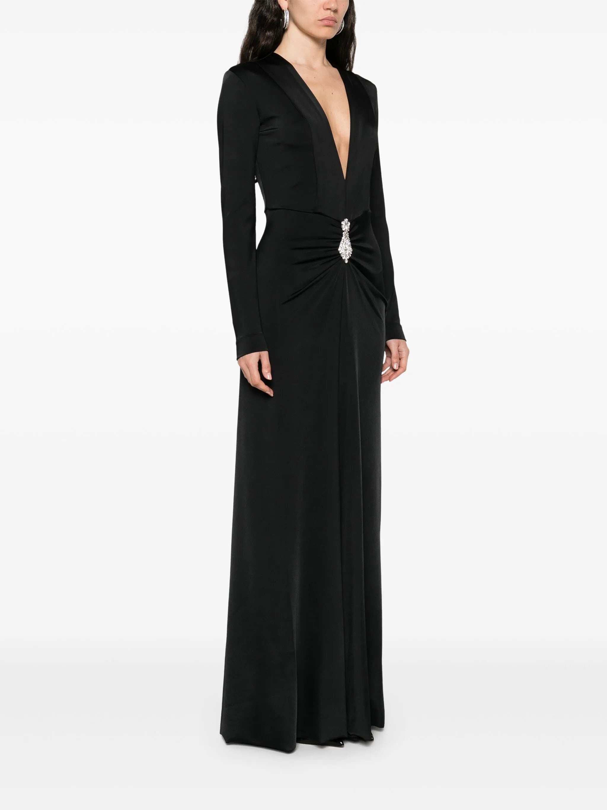 Long-sleeved Maxi Dress - 5