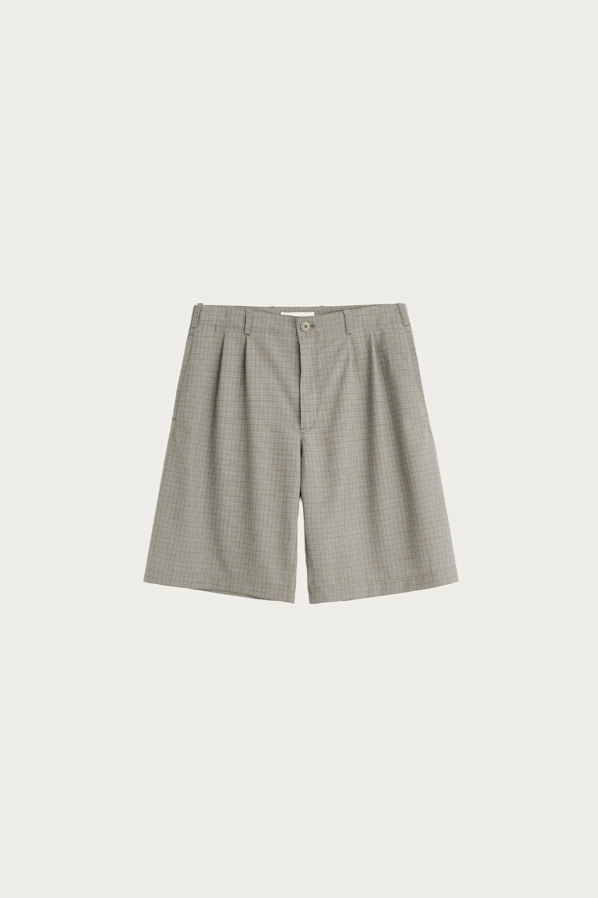 Ponte Shorts - Frosted Moss Check Nexwool - 1