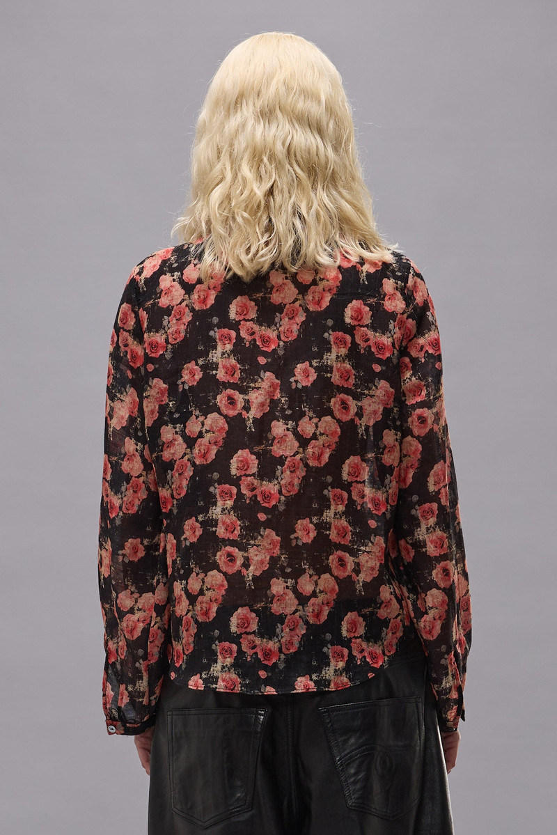 SHRUNKEN BLOUSE WITH PLEATED TUXEDO FRONT 5