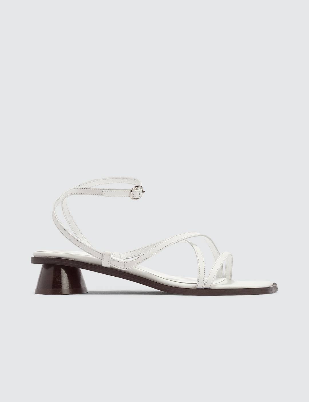 Yumi White Leather Sandals - 1