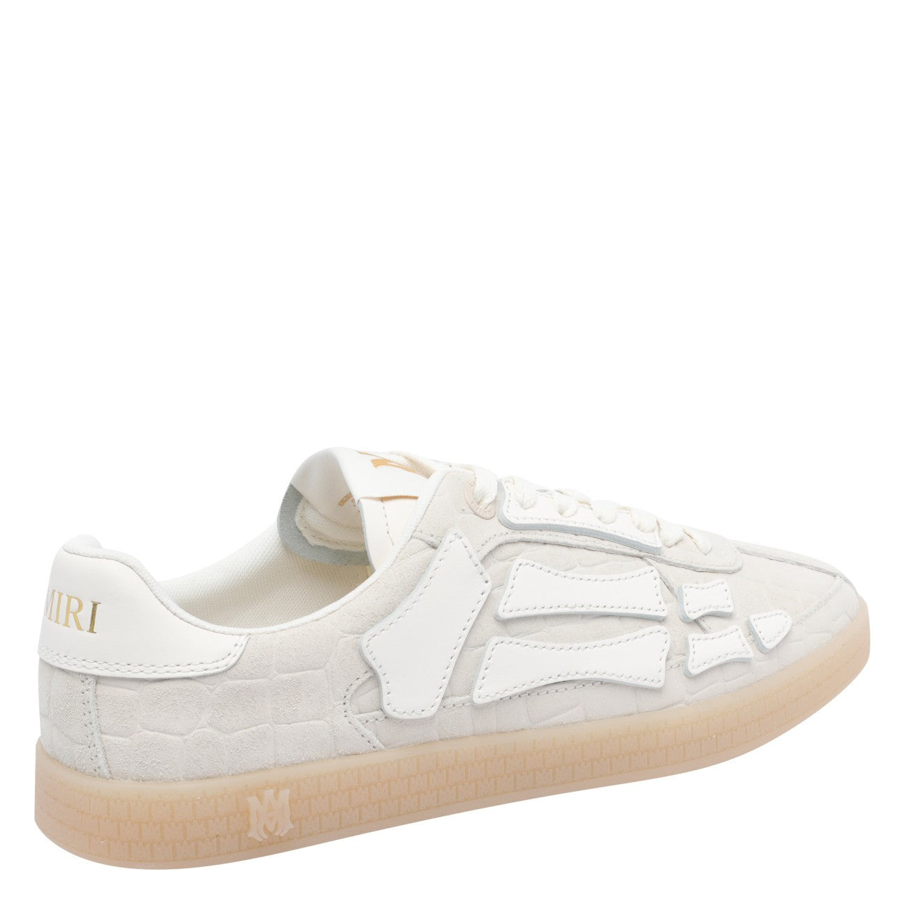 Amiri Men Croc Debossed Pacific Bones Sneakers - 3