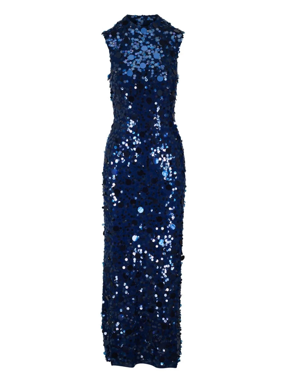 sequin-embellished sleeveless dress - 1
