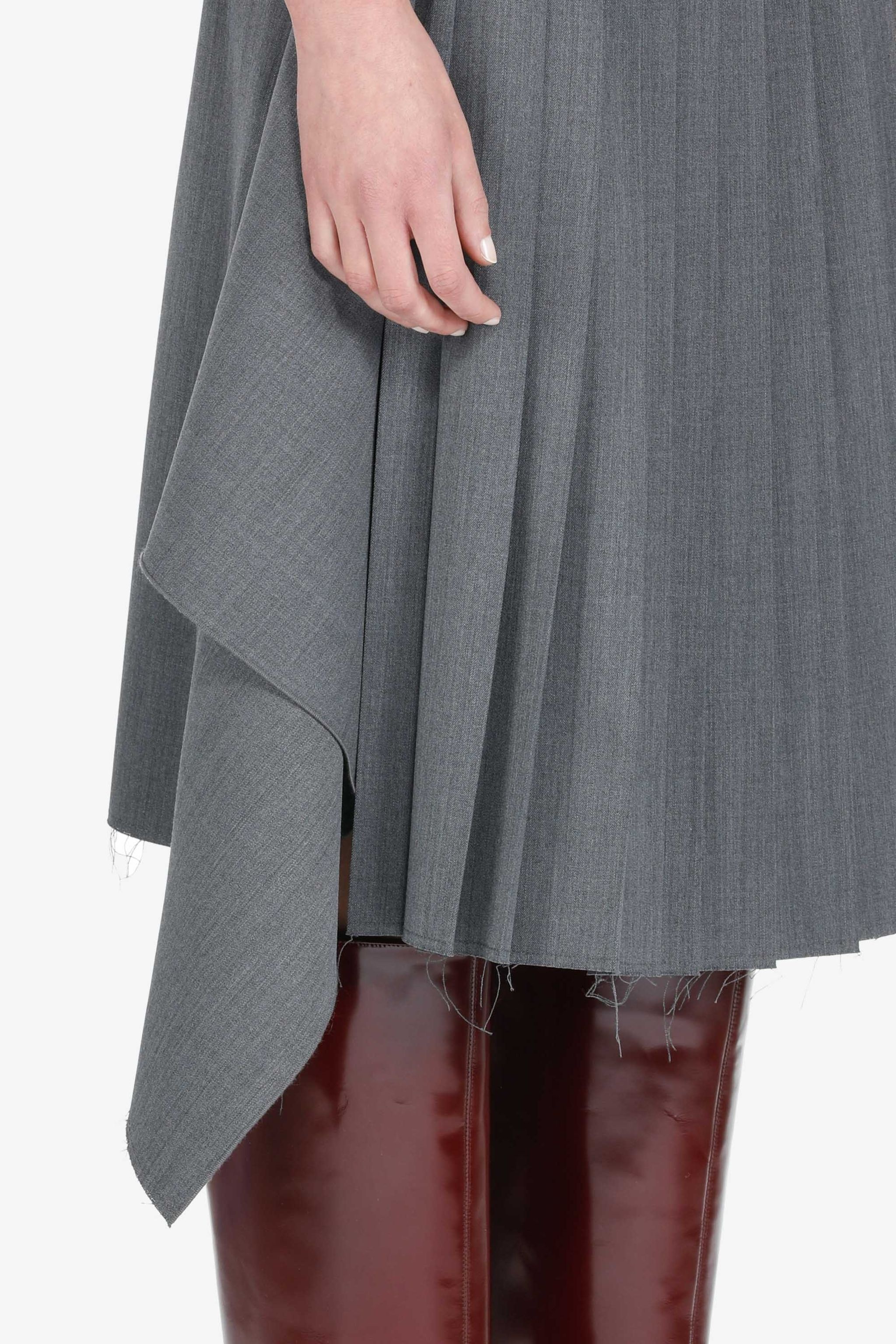 ASYMMETRIC PLEATED SKIRT - 5