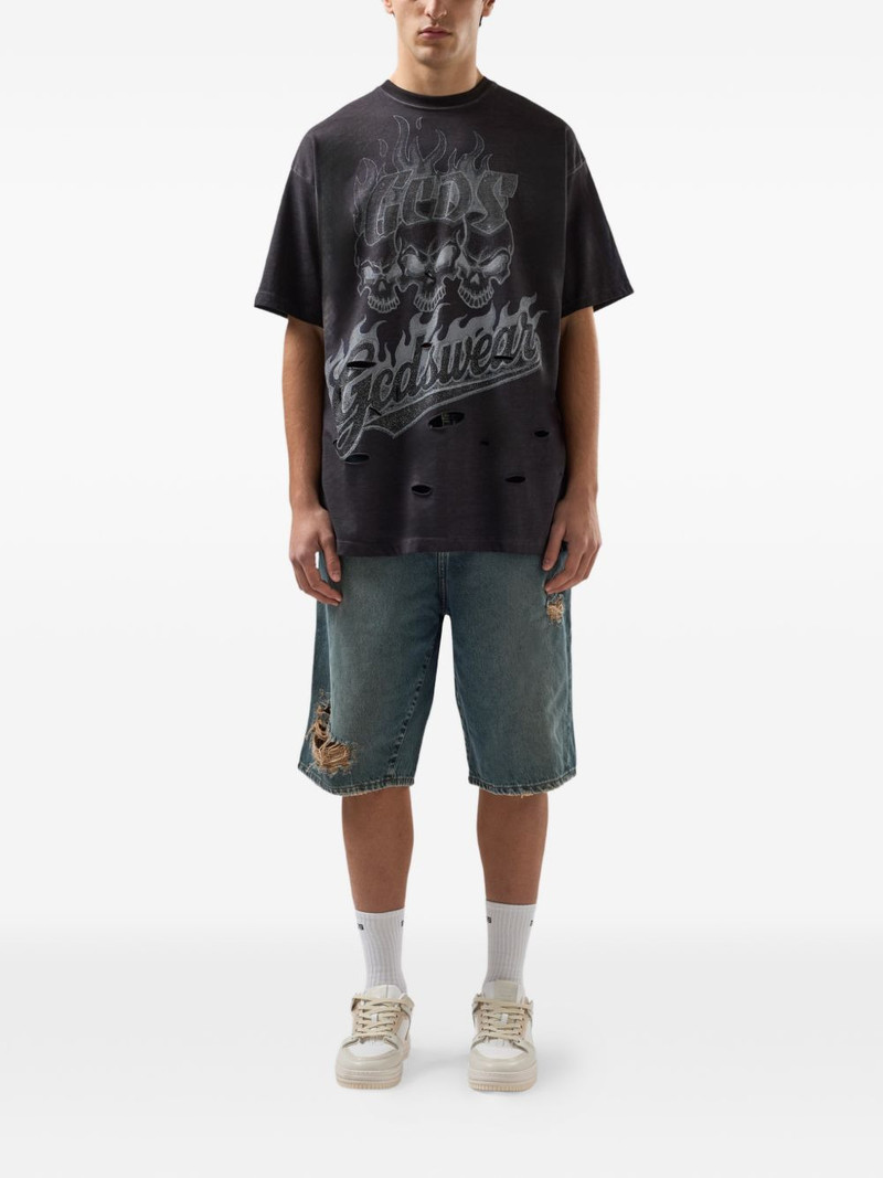 GCDS skull-print T-shirt outlook