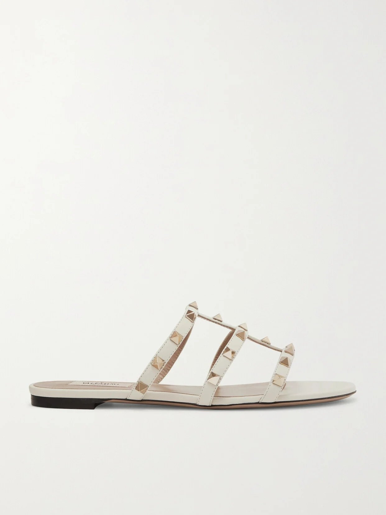 The Rockstud Leather Sandals - 1