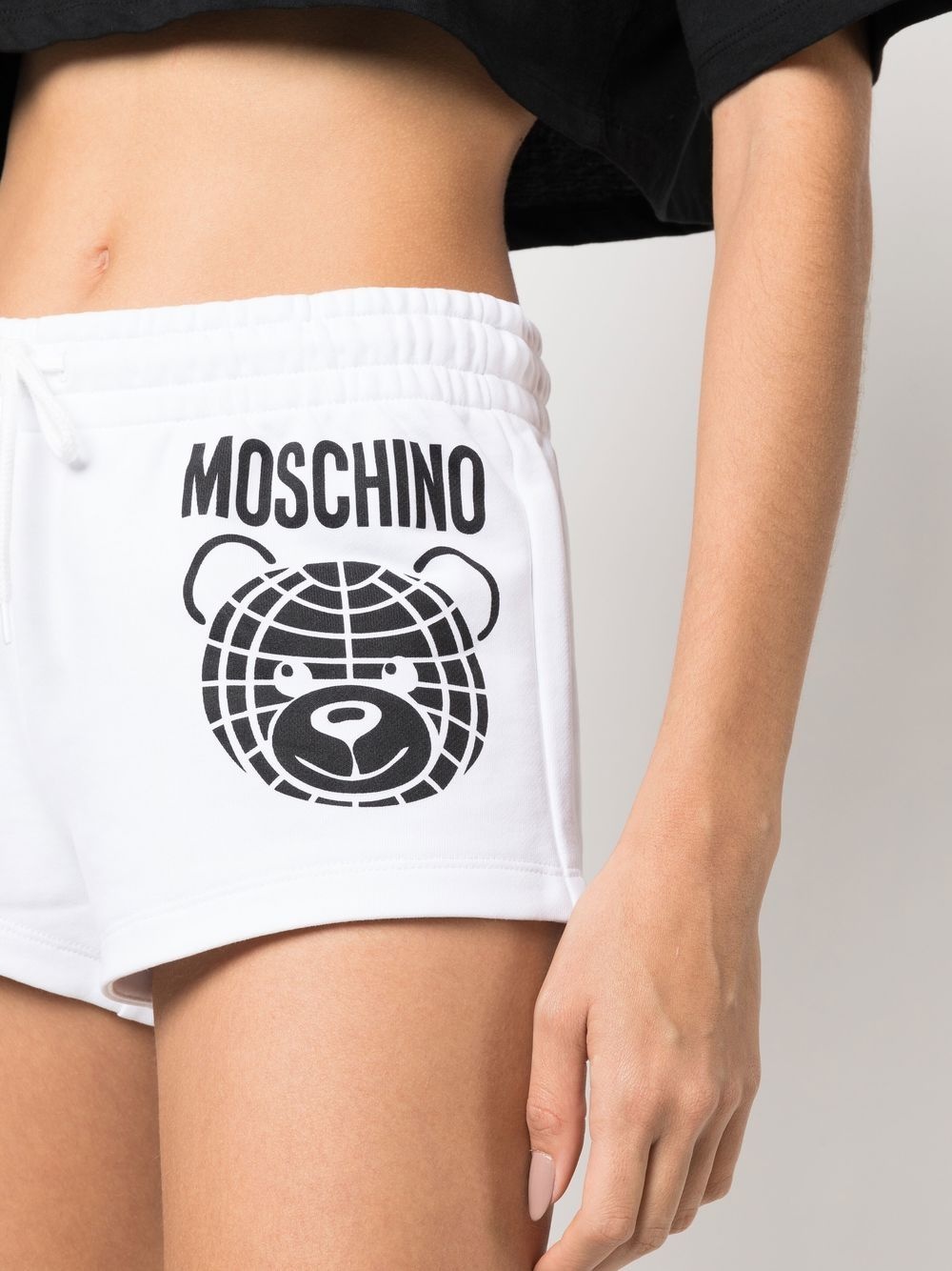 logo print mini shorts - 5