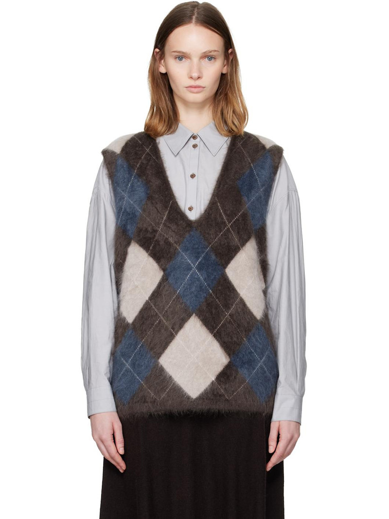 Brown Amelly Sweater Vest 1