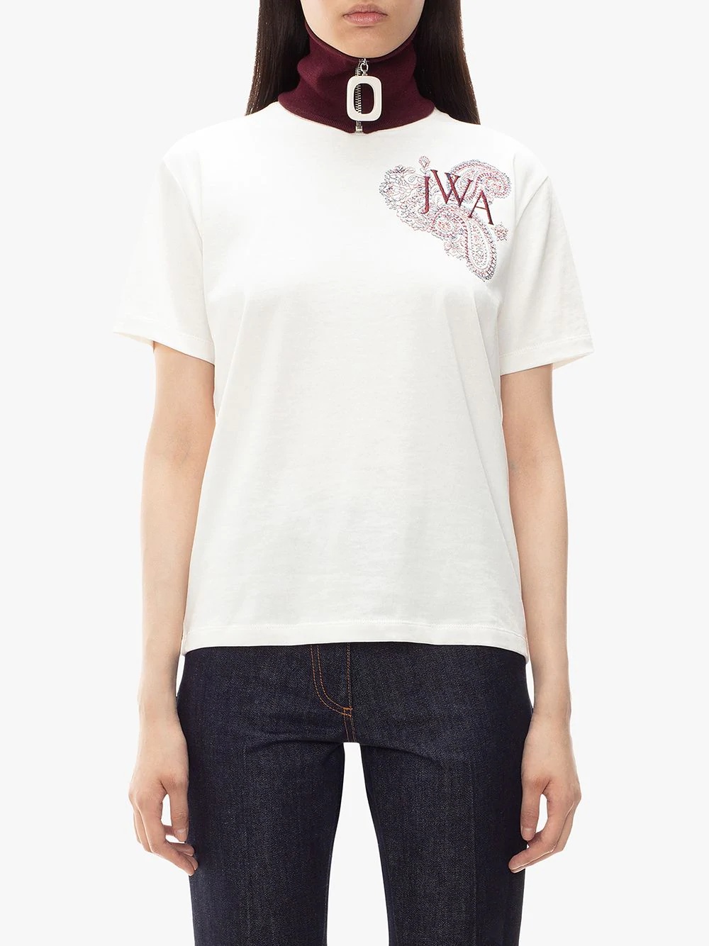 embroidered logo T-shirt - 3