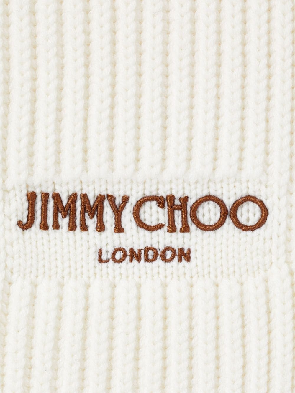 logo-embroidered chunky-knit scarf - 2