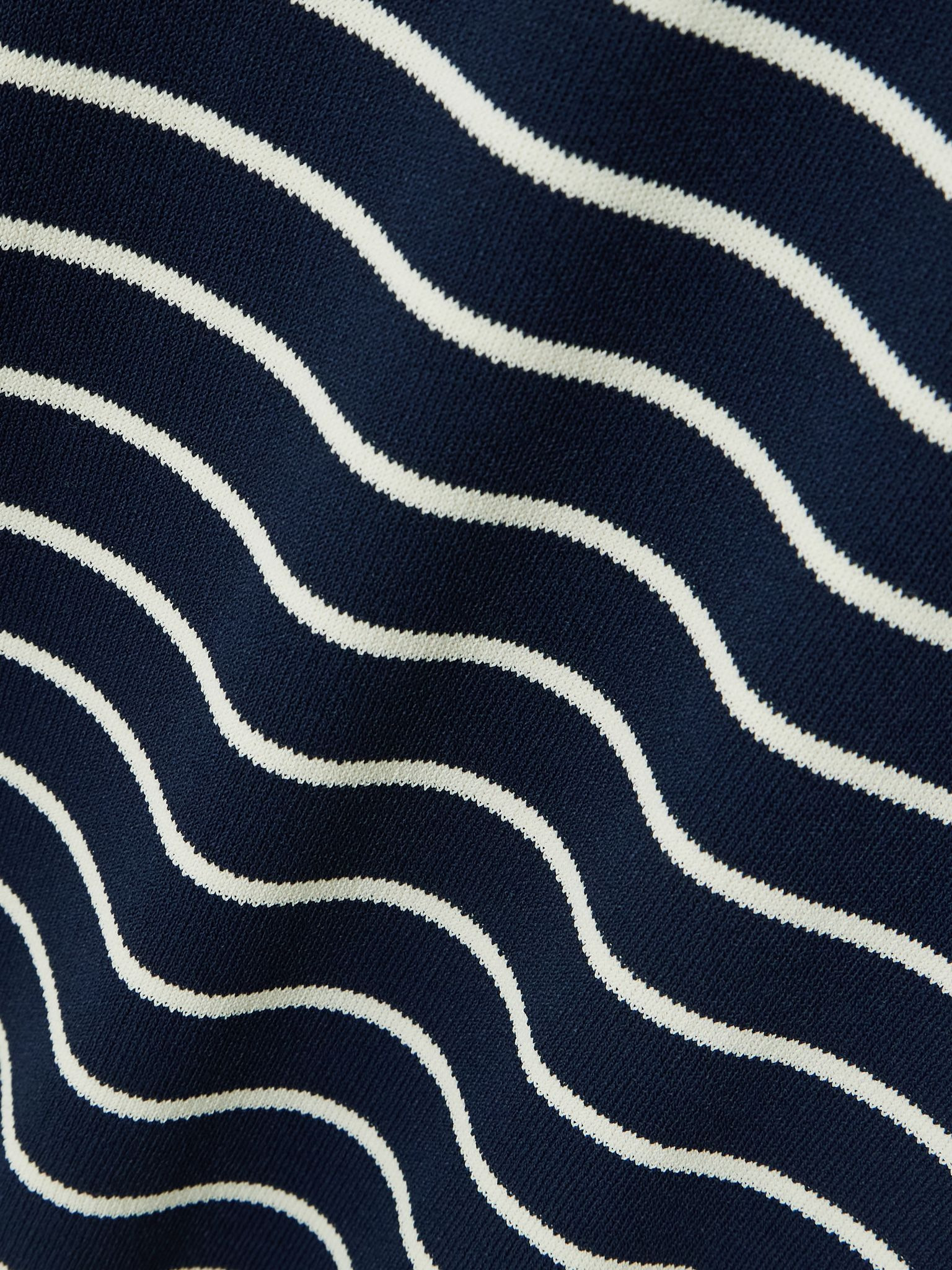 Kitty striped jersey midi dress Navy - 4