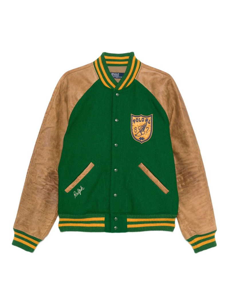 leather-sleeved varsity jacket 1