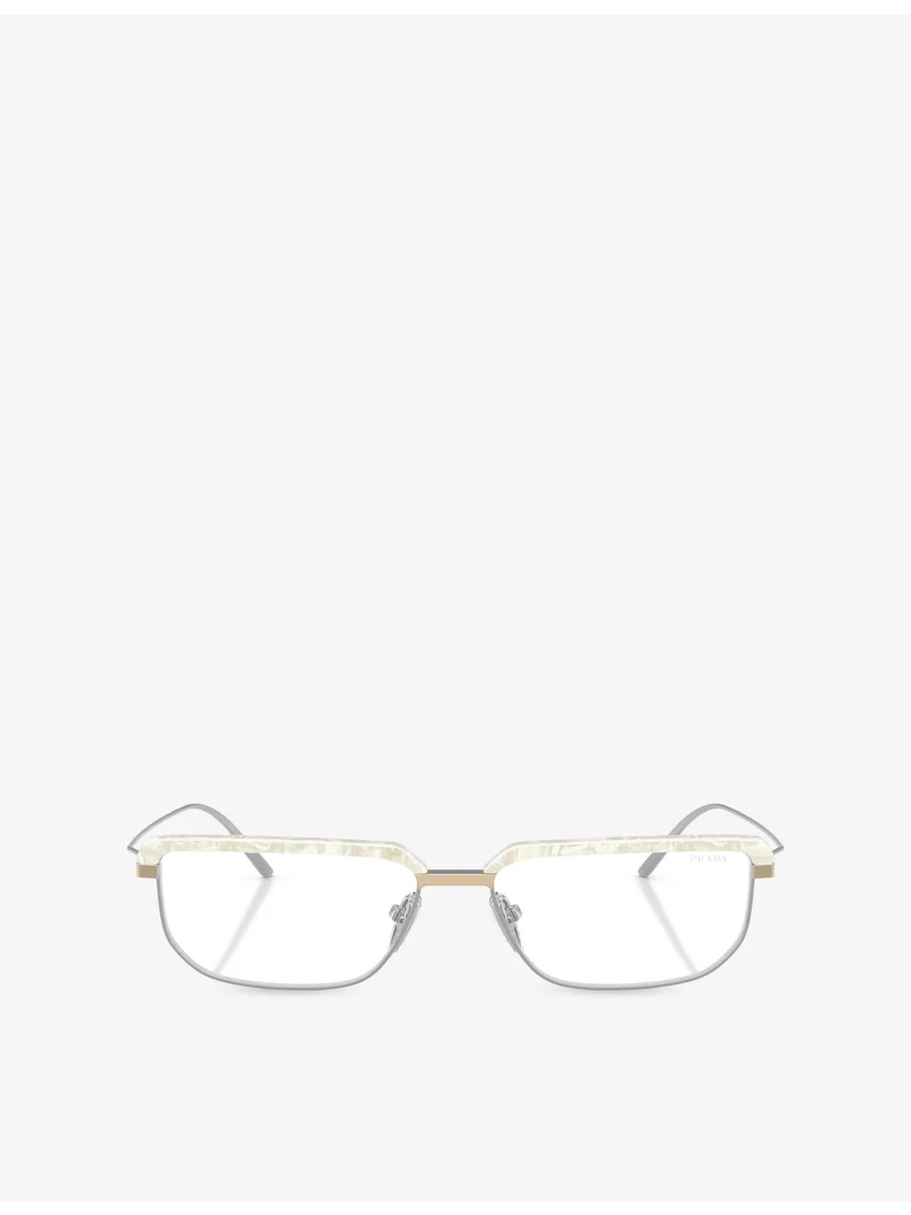 PR D64S Rectangle-Frame Metal Optical Glasses - 1