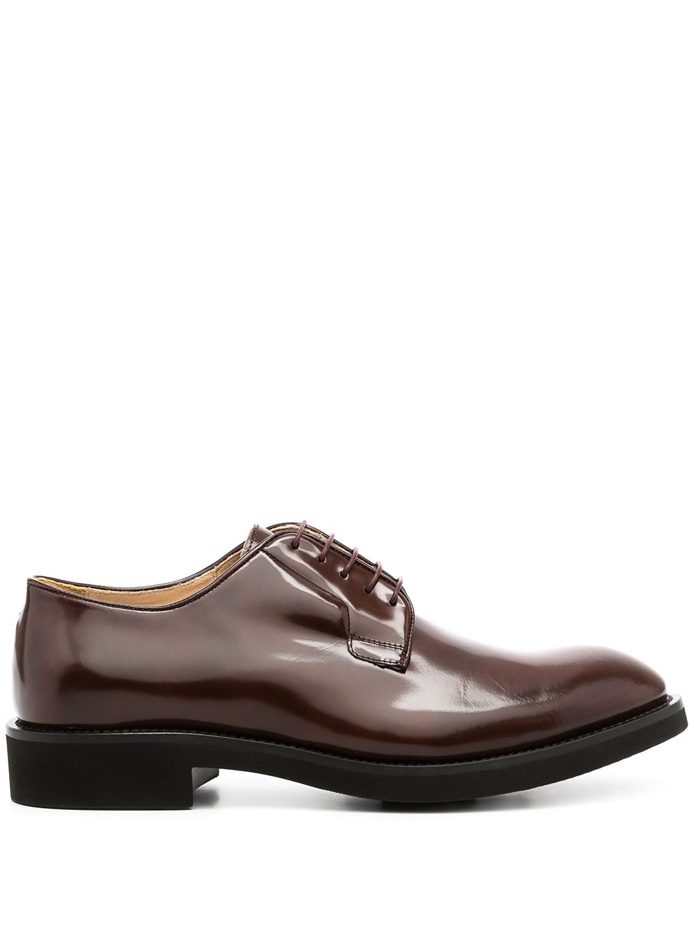 polished-leather derby shoes - 1