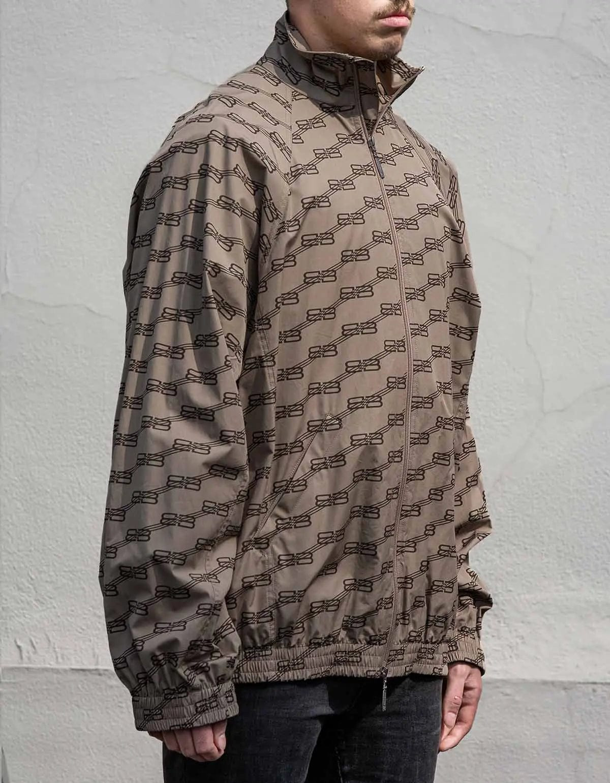 Balenciaga Beige All-Over BB Monogram Tracksuit Jacket - 4
