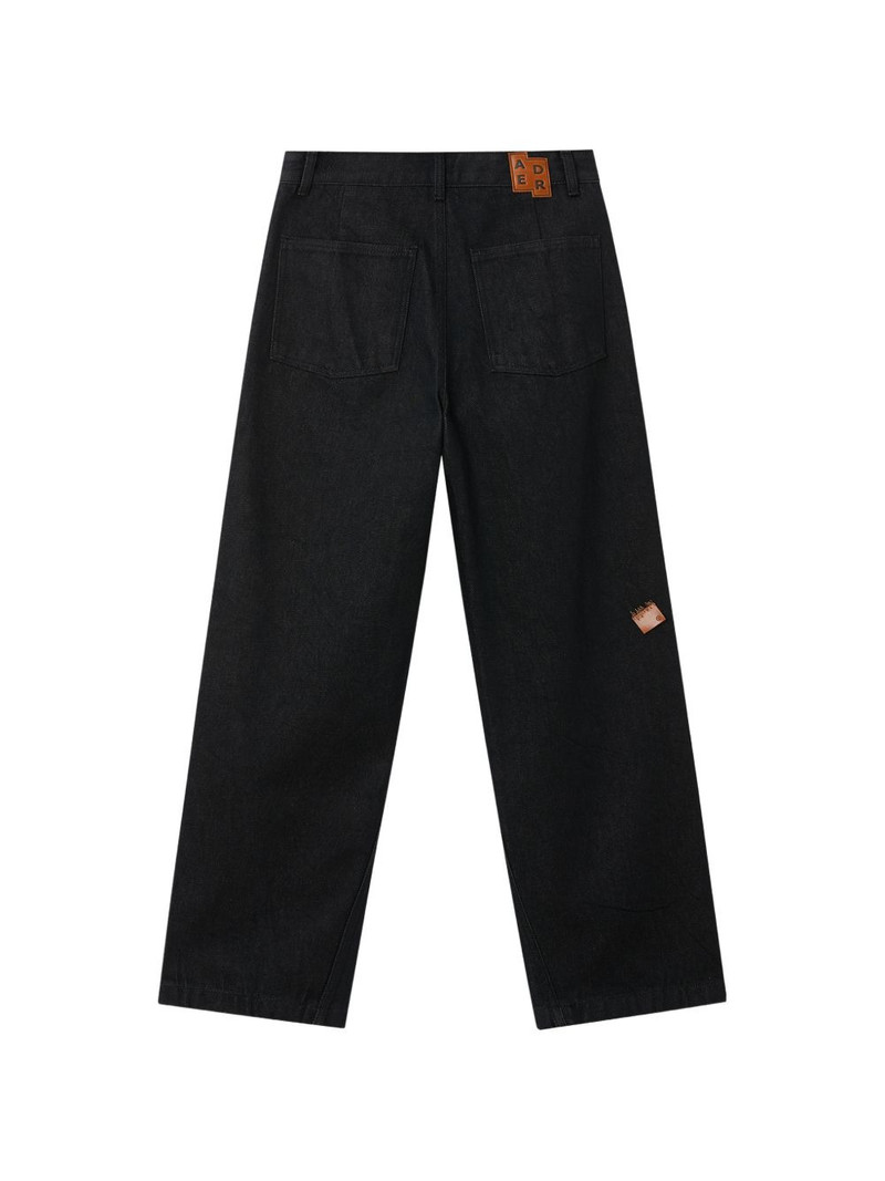 patch-detail straight jeans 6