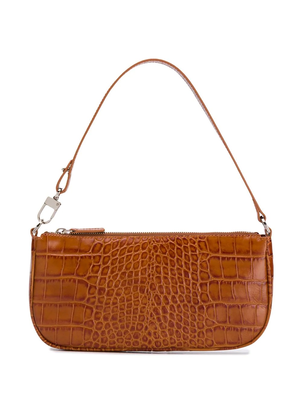 Rachel crocodile-embossed shoulder bag - 1