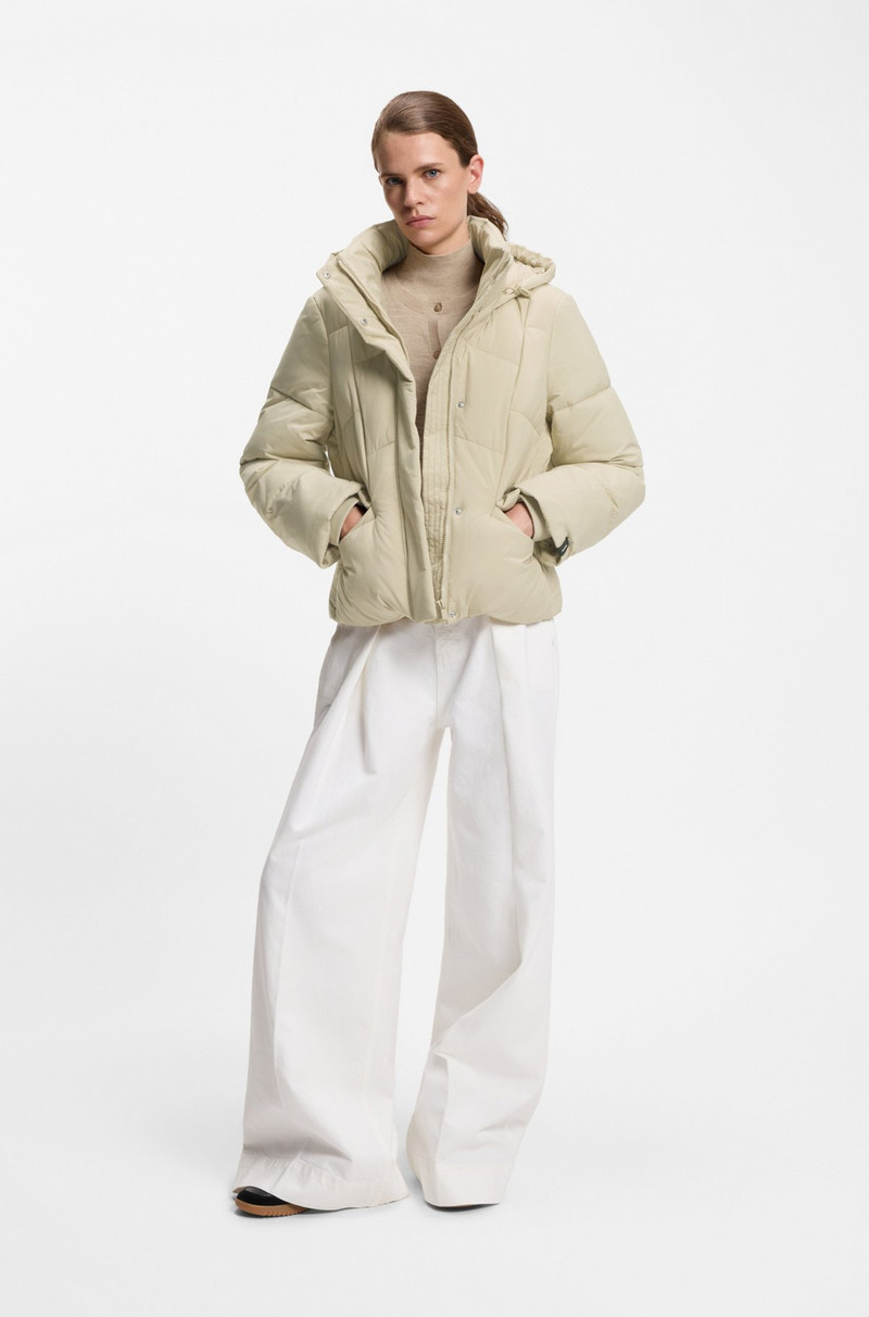 BOSS PADDED JACKET WITH HOOD AND PIPED DETAILS outlook