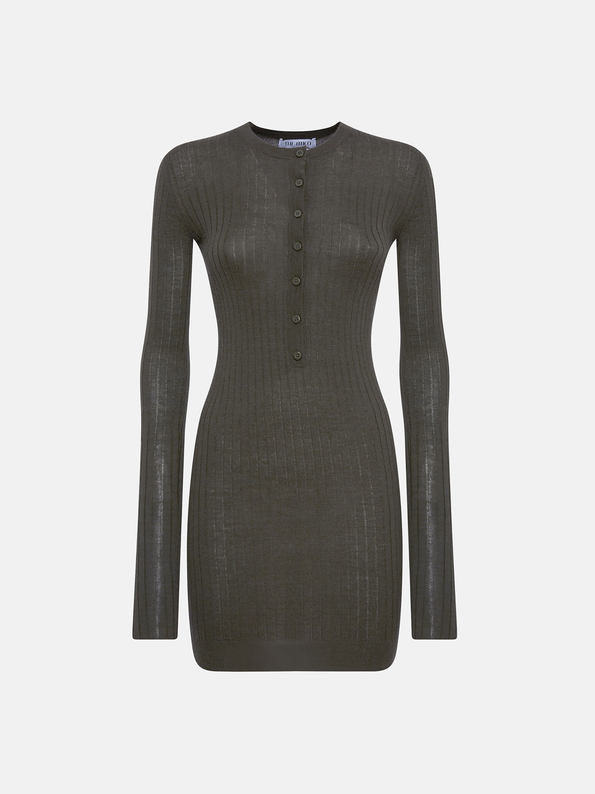 THE ATTICO DARK GREEN MINI DRESS | REVERSIBLE