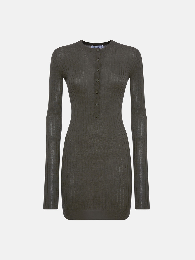 DARK GREEN MINI DRESS 1