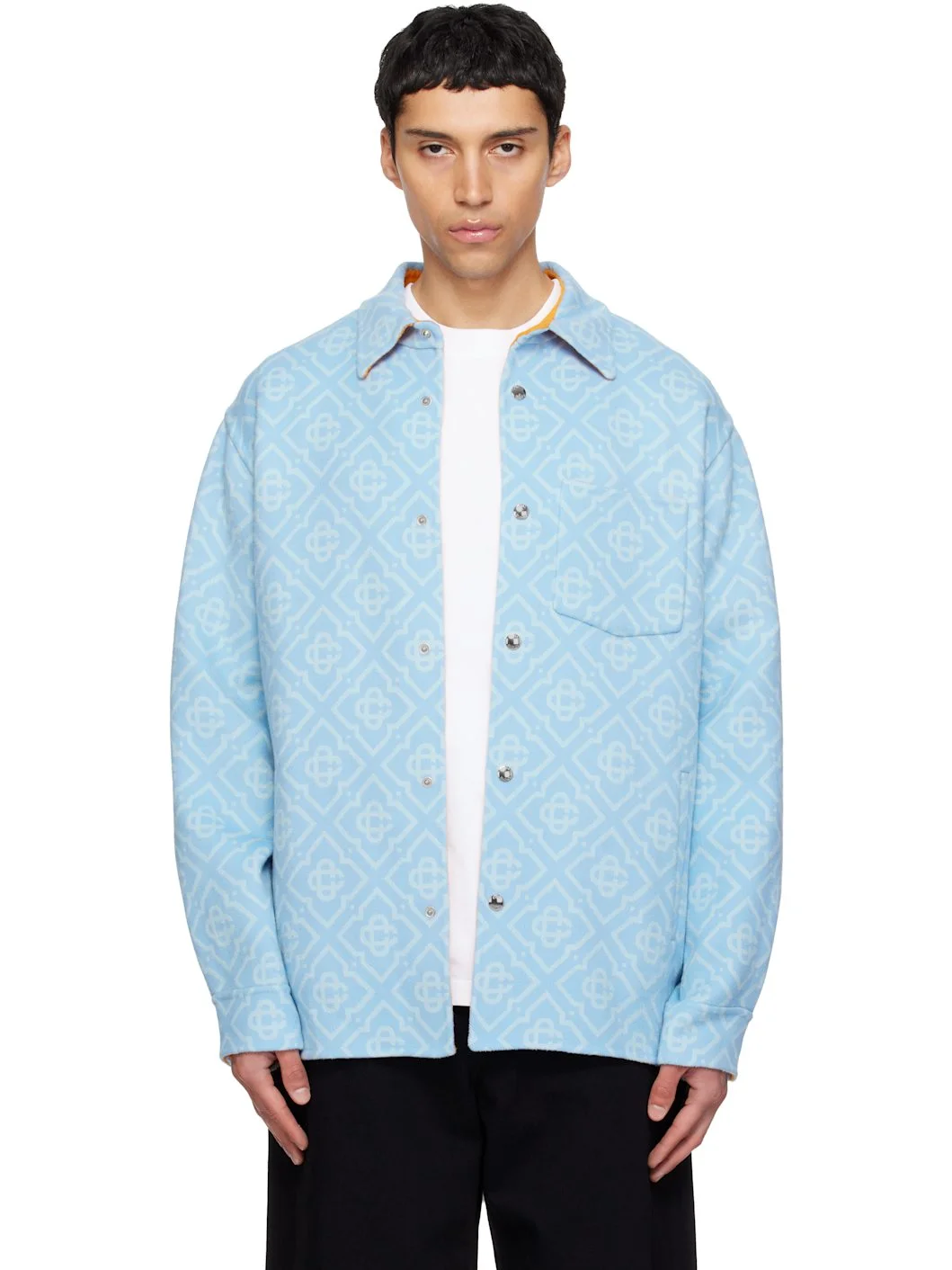 Blue Double Faced Overshirt - 1
