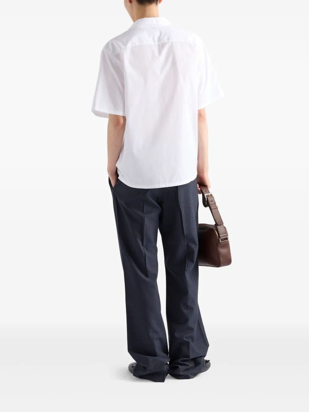 Prada Men Short-Sleeved Cotton Shirt - 4