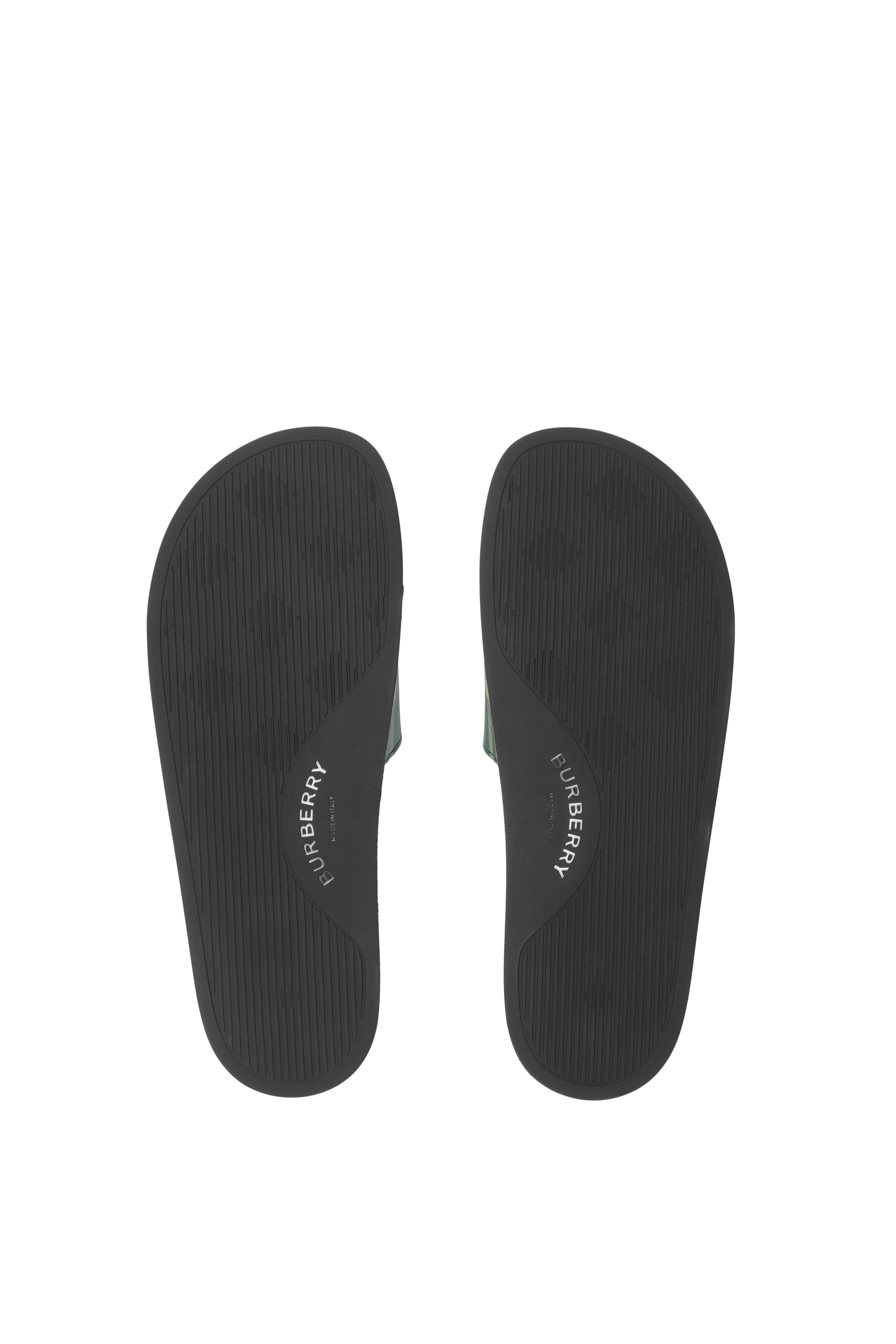 burberry Check Slides in Leaf at Nordstrom - 6