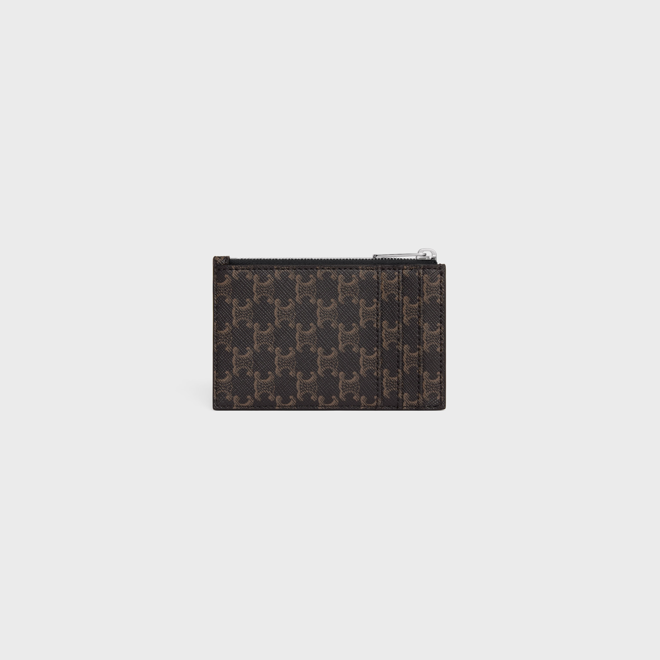Zipped Card Holder in Triomphe Canvas and Lambskin - 3