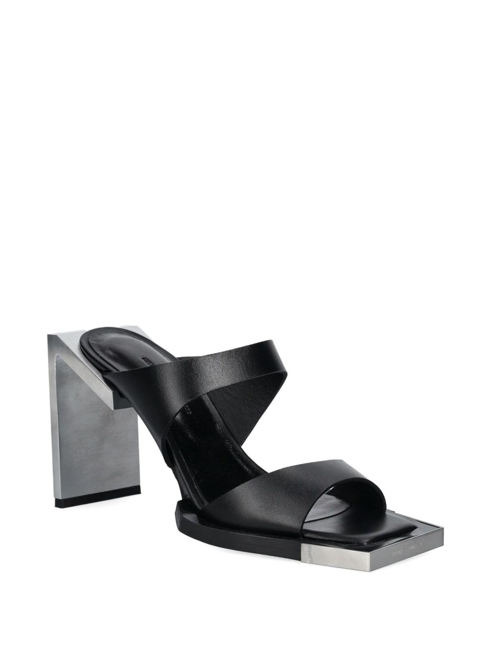 100mm leather mules - 2