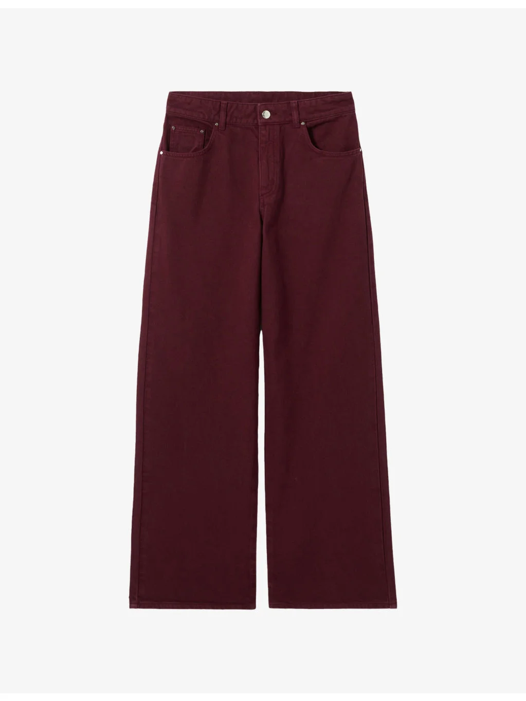 Wide-Leg Mid-Rise Jeans - 1