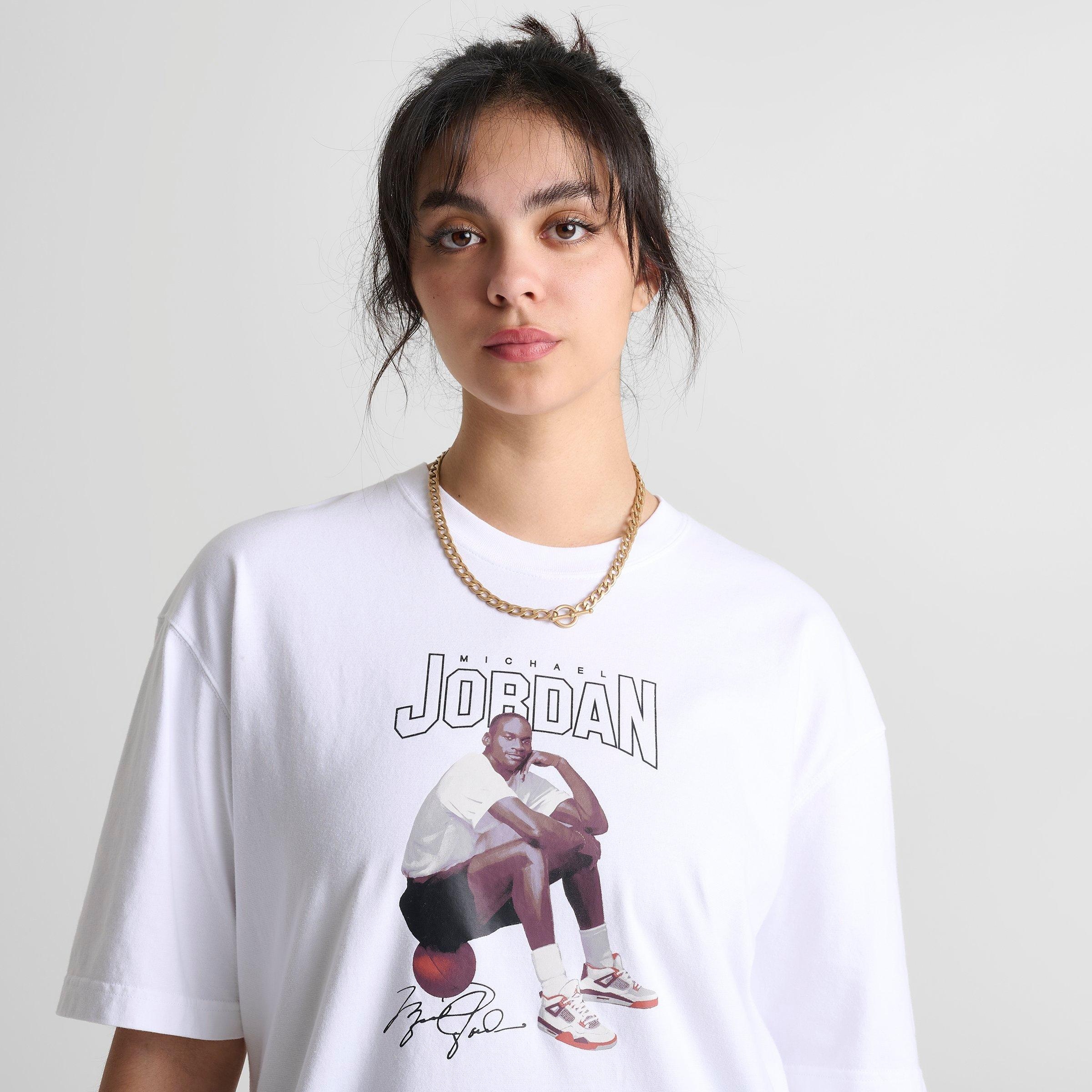 WOMEN'S JORDAN SHORT-SLEEVE OVERSIZED GRAPHIC T-SHIRT - 5